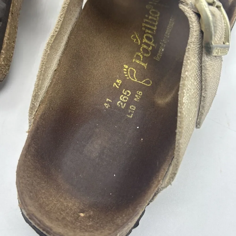 Birkenstock Sandals Womens 41 Papillion Gizeh Glitter Flip Flops‎